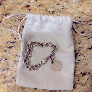 Return to tiffany heart charm bracelet